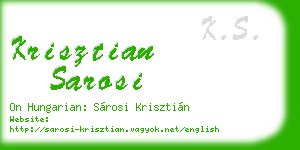 krisztian sarosi business card
