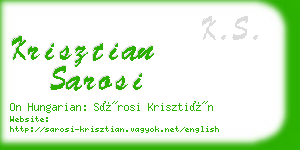 krisztian sarosi business card